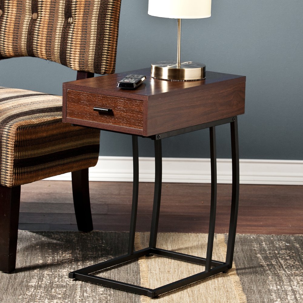 113259018 Porten Walnut Side Table with USB sku 113259018