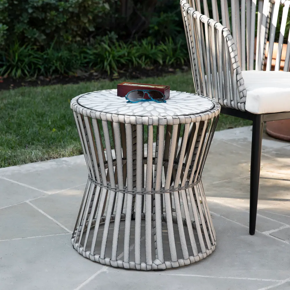 OD1086106 Melilani Round Wicker Outdoor Side Table-1