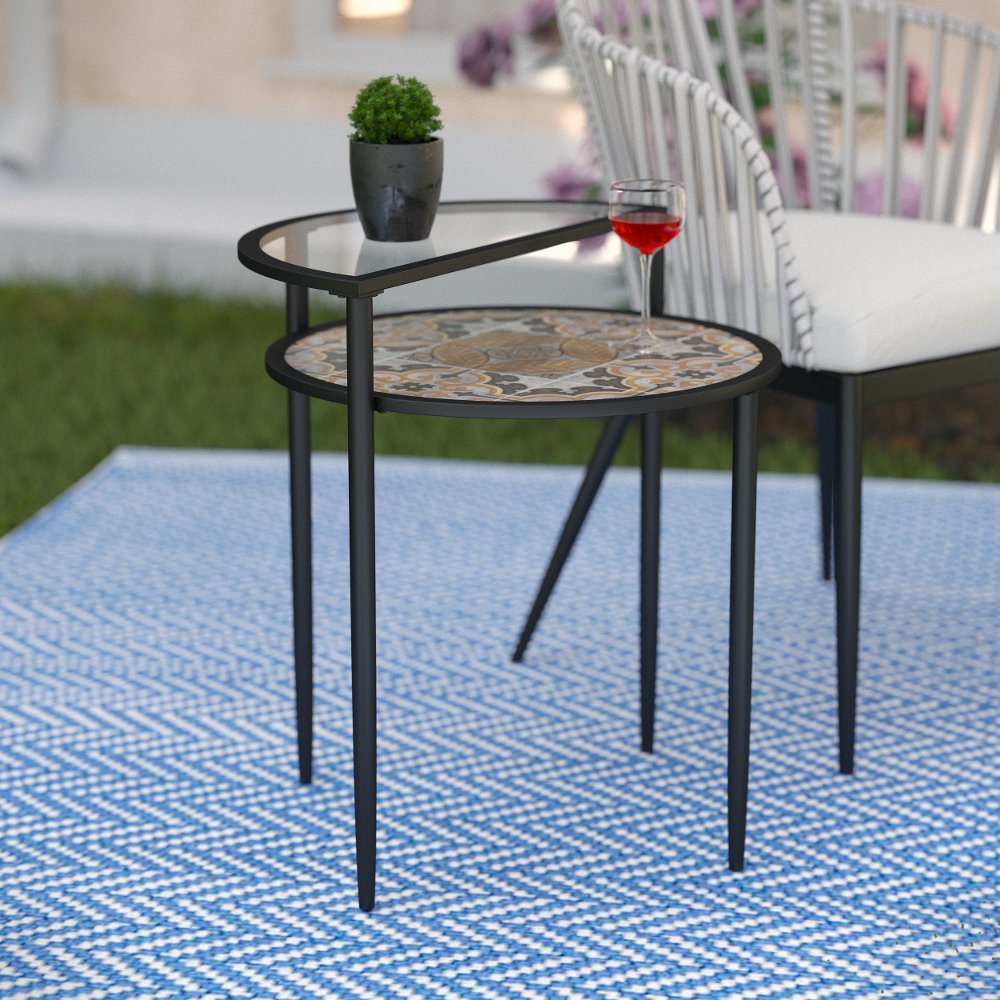 113259344 Lorengo Outdoor 2-Tier End Table sku 113259344