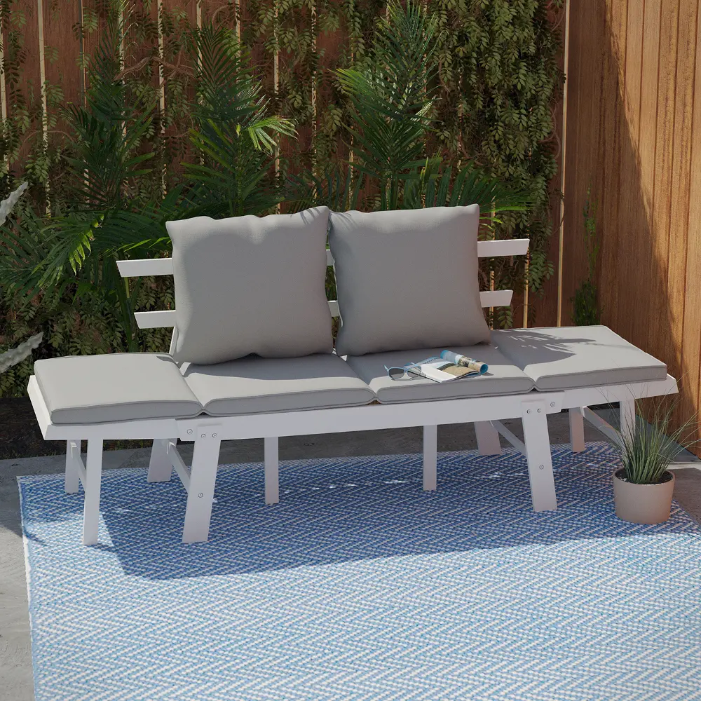 OD1167609 Holly & Martin Dolavon Outdoor Convertible White and Gray Lounge Chair-2
