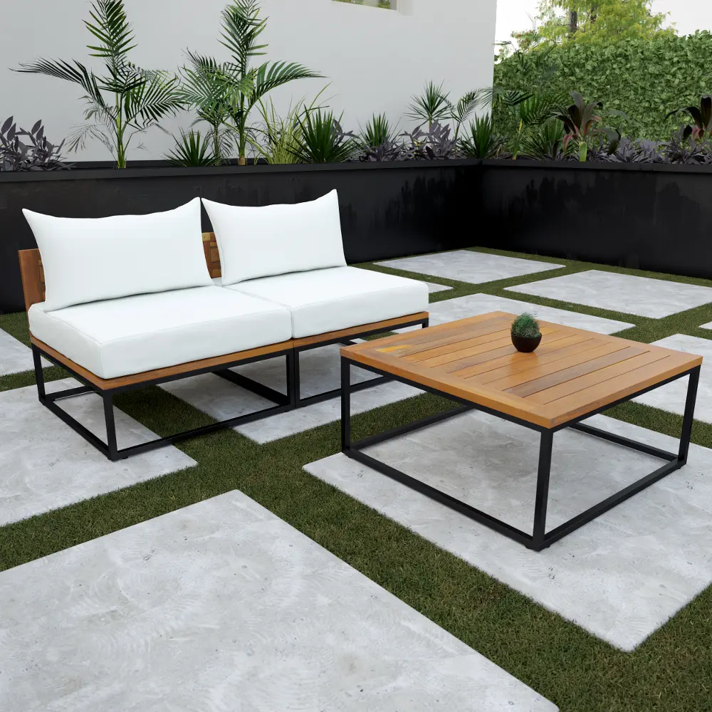 OD11721CL Taradale Outdoor Coffee Table and Modular Loveseat Set-2