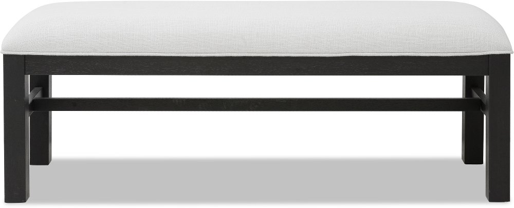 Monticello Black and White Bed Bench