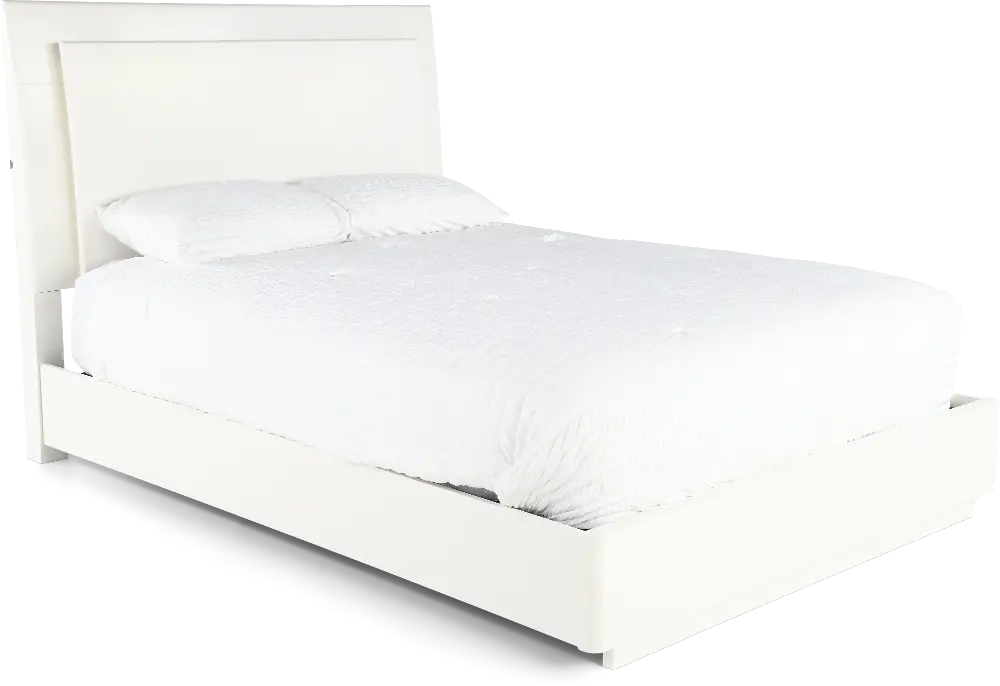 Miami White King Bed-1