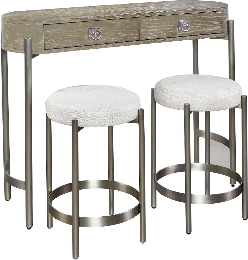 Manhattan Gray 3 Piece Bistro Dining Set-1