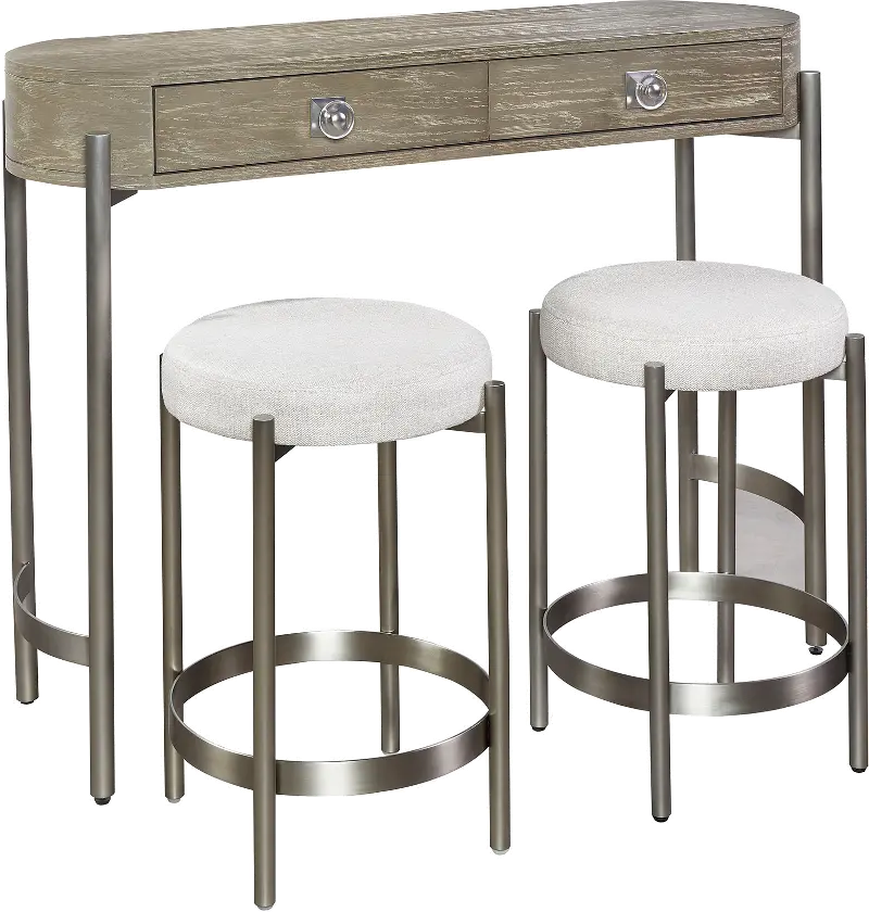 Manhattan Gray 3 Piece Bistro Dining Set