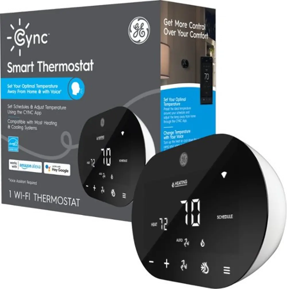 GE Cync Smart Programmable Thermostat - White-1