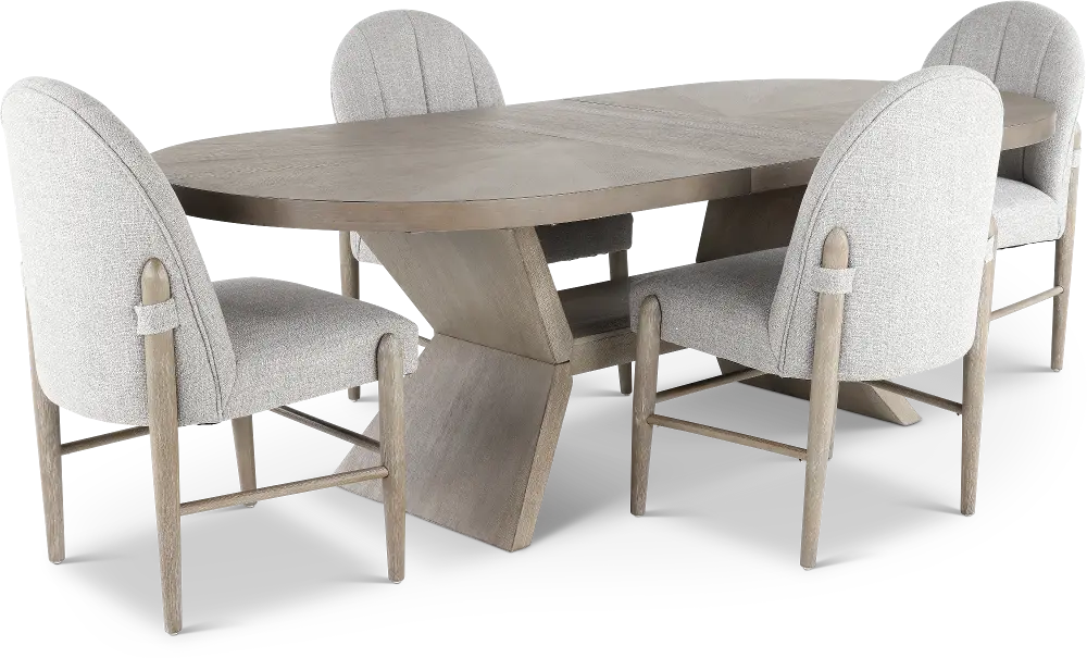 Elliston Weathered Gray 5 Piece Dining Set-1