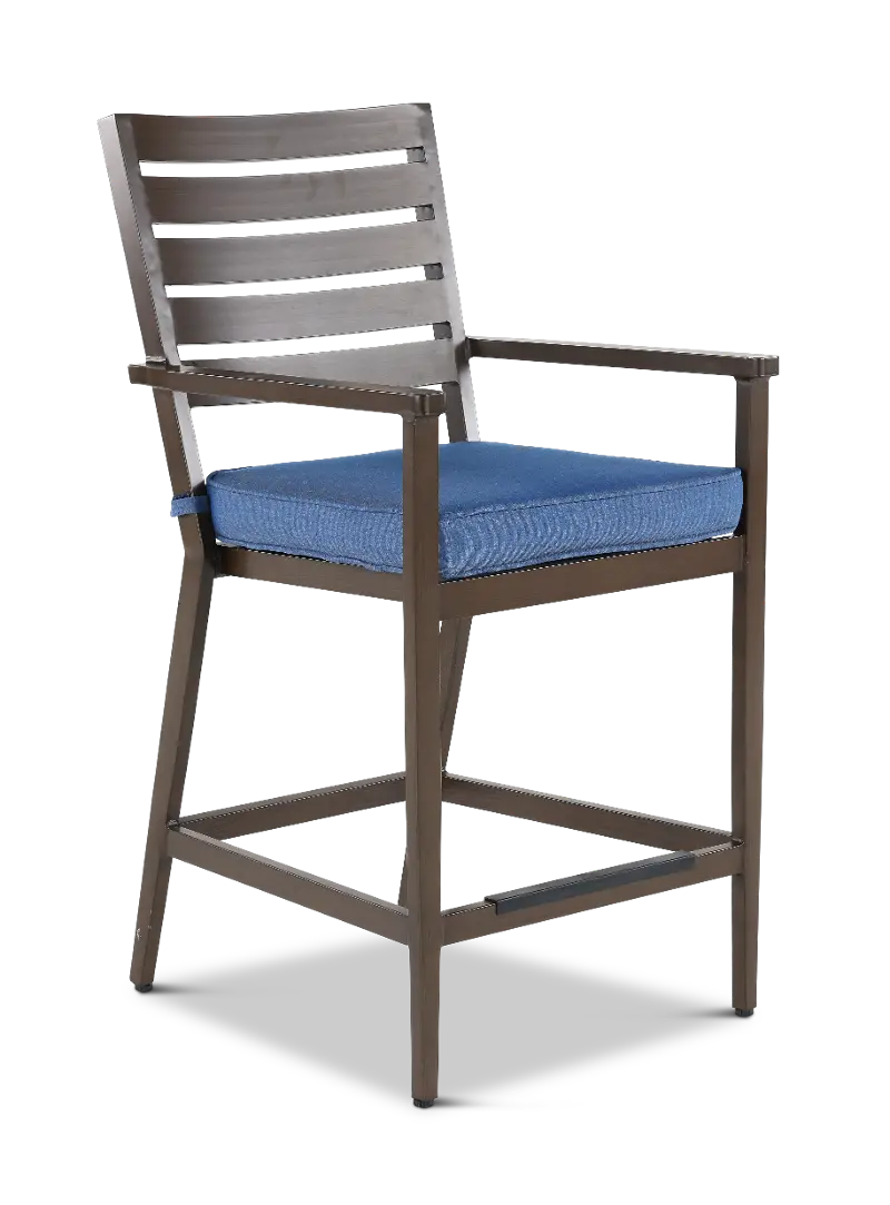Adeline Blue Outdoor Bar Stool
