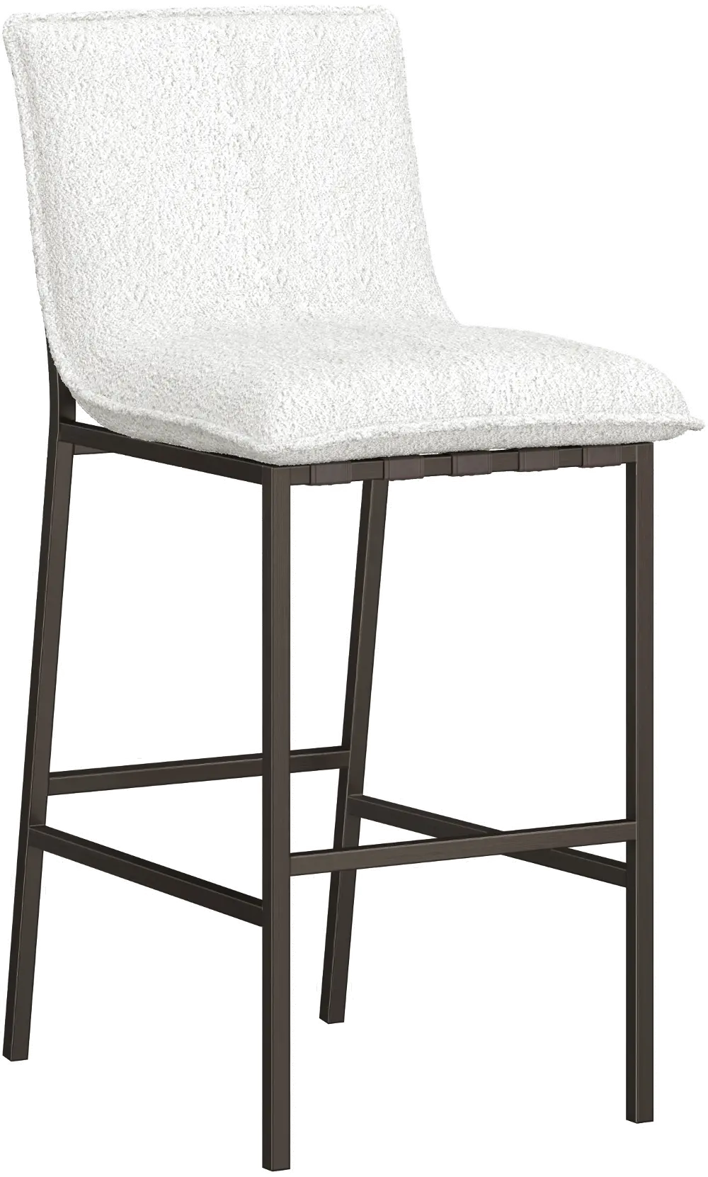 Reserve White and Metal Bar Stool-1