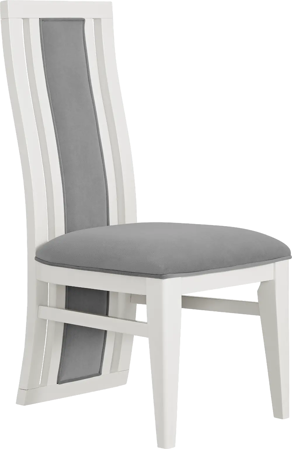 Miami White and Gray Dining Chair-1