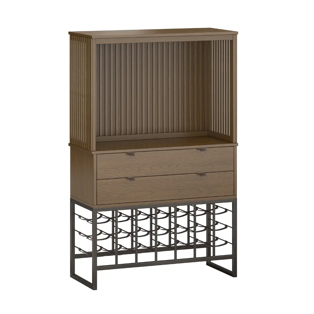 Reserve Brown Bar Cabinet-1