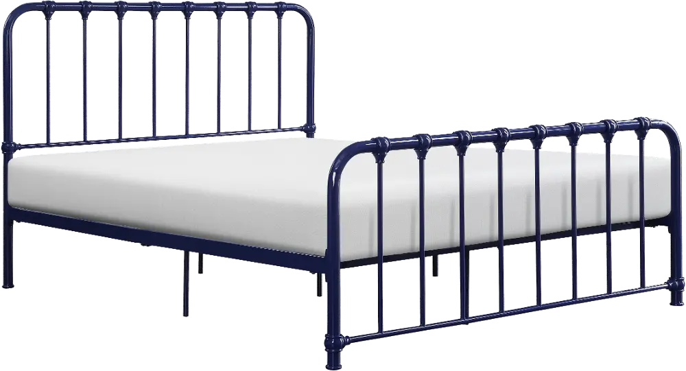 Bethany Blue Queen Metal Bed-1