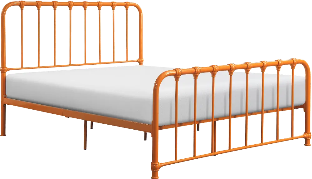 Bethany Orange Queen Metal Bed-1