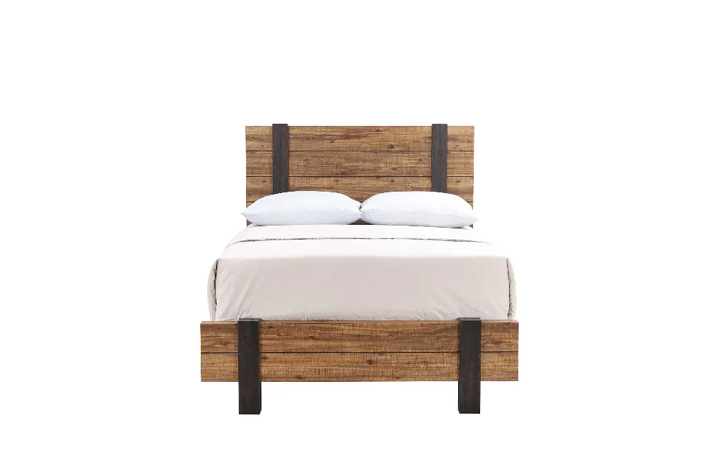 Gildone Natural and Dark Brown Full Bed-1