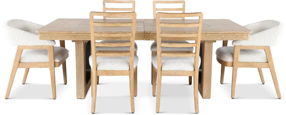 Escape Natural Oak 7 Piece Dining Set-1