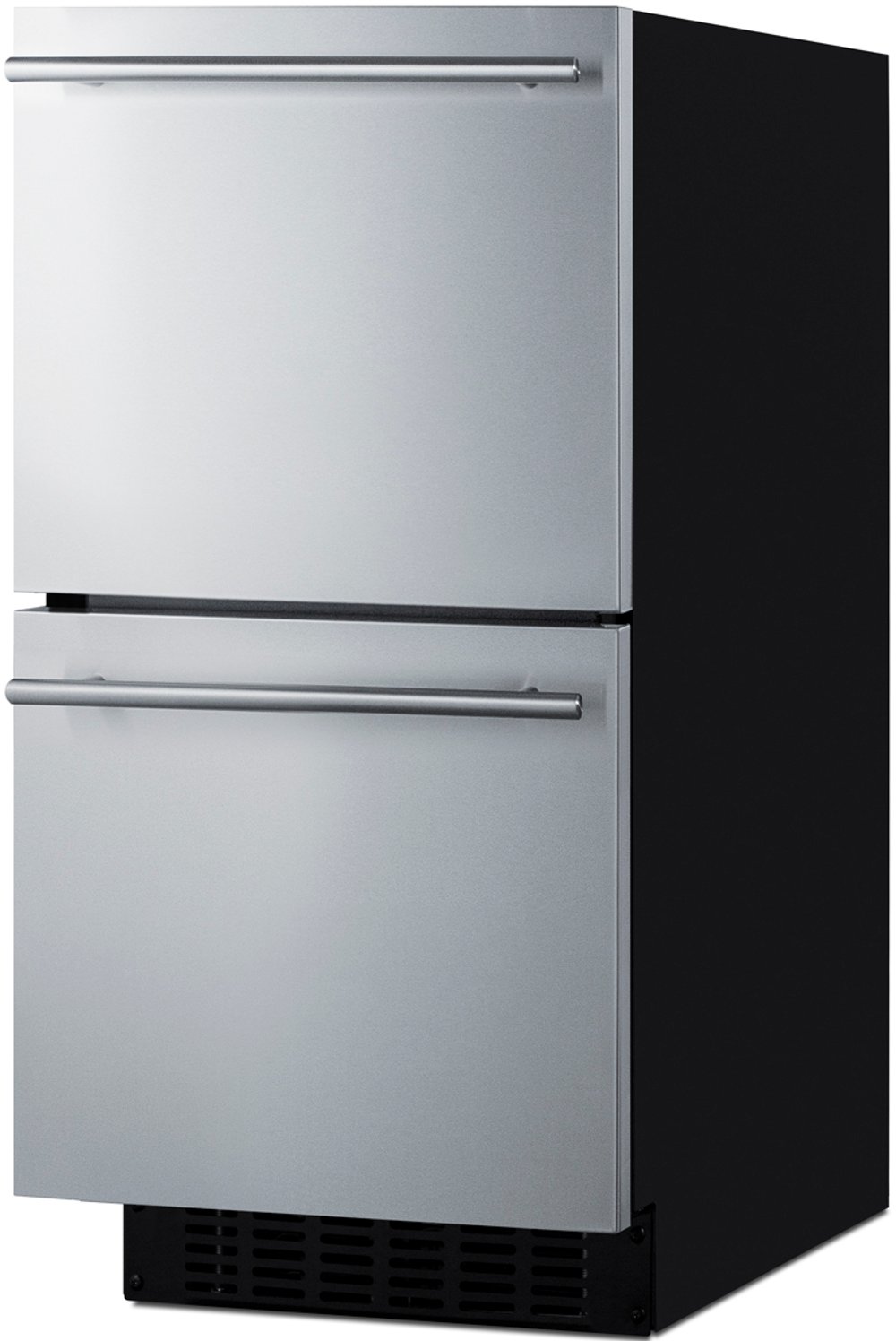 Summit 15 Wide Double Drawer Refrigerator - Stainless Steel