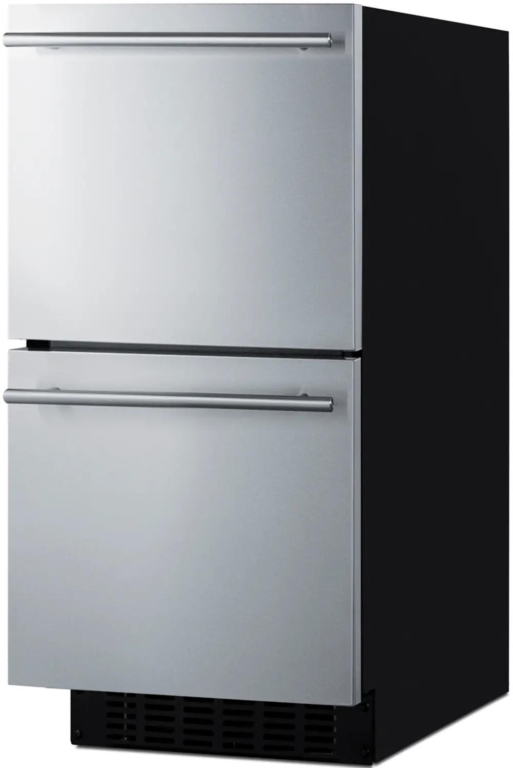 Summit 15  Wide Double Drawer Refrigerator - Stainless Steel-1
