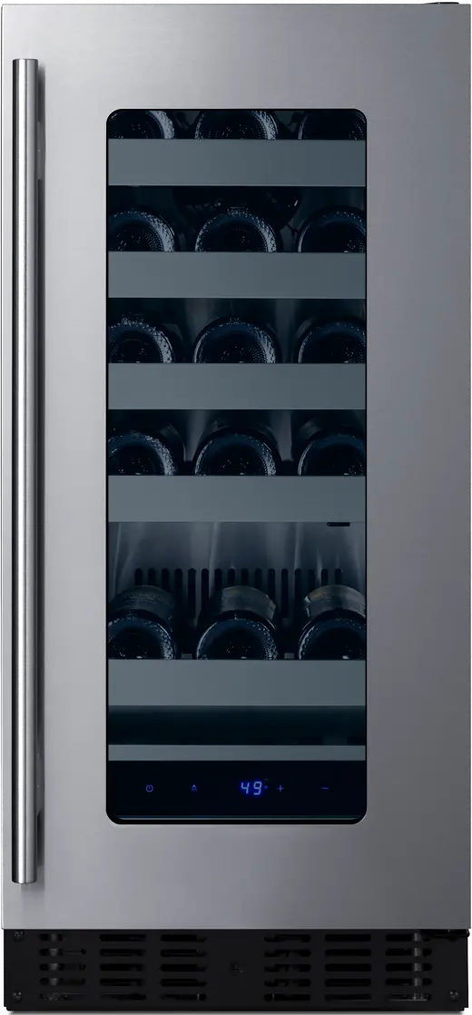 Photos - Wine Cooler Summit Appliance  15" Wide Built-In Wine Cellar with Glass Door ASDW 