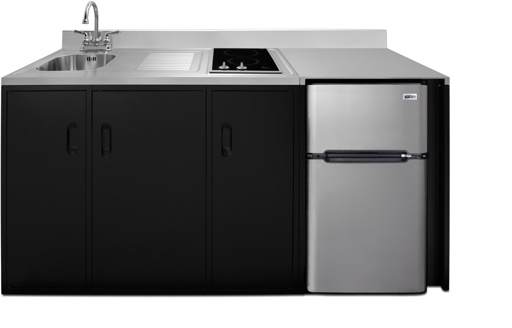 Photos - Other Large Appliances Summit Appliance  72" Wide All-In-One Kitchenette - Black & Stainles 