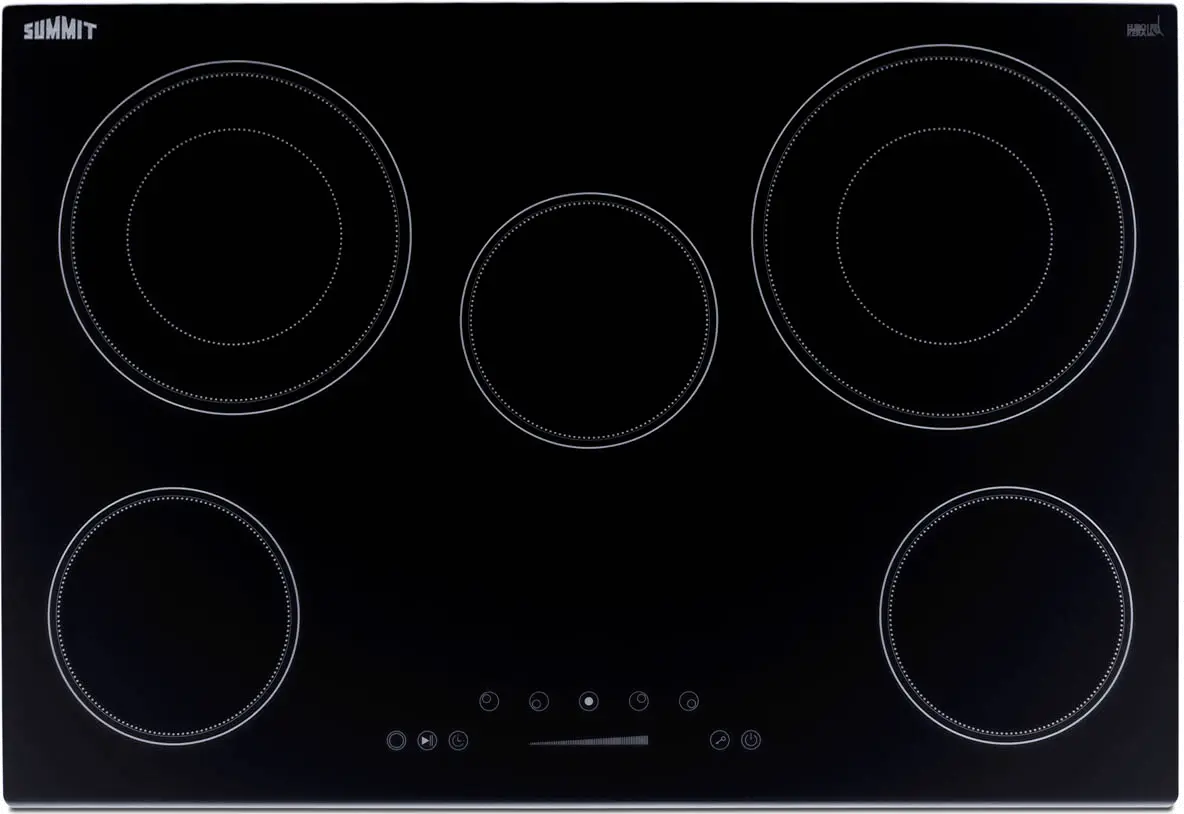 Photos - Hob Summit Appliance  30" Wide 208-240V 5-Burner Electric Cooktop - Blac 