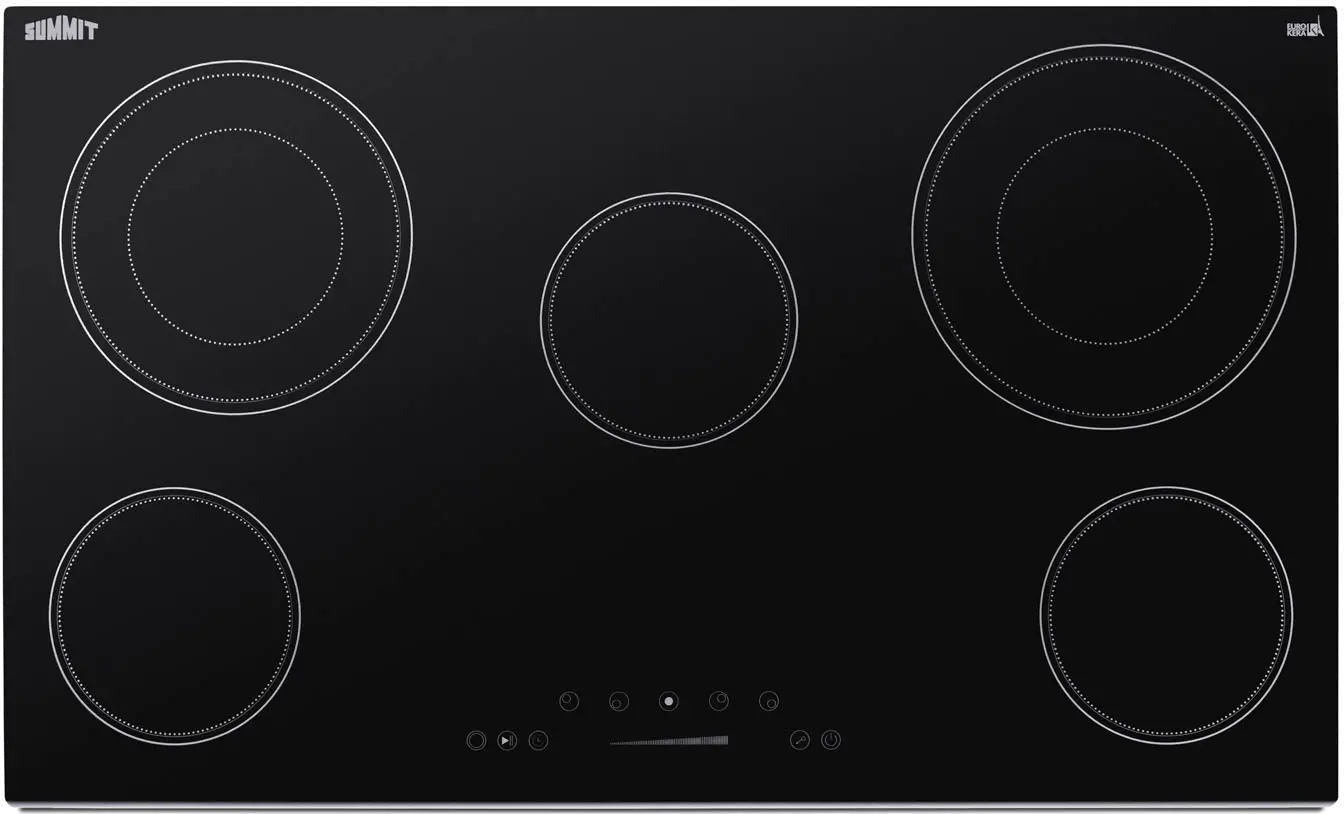 Photos - Hob Summit Appliance  36" Wide 208-240V 5-Burner Electric Cooktop - Blac 