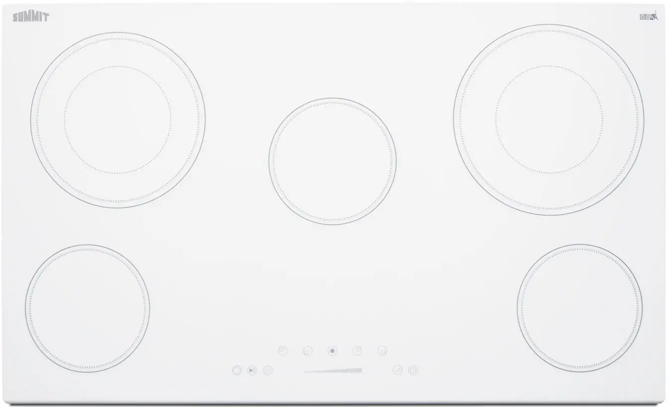 Photos - Hob Summit Appliance  36" Wide 208-240V 5-Burner Electric Cooktop - Whit 