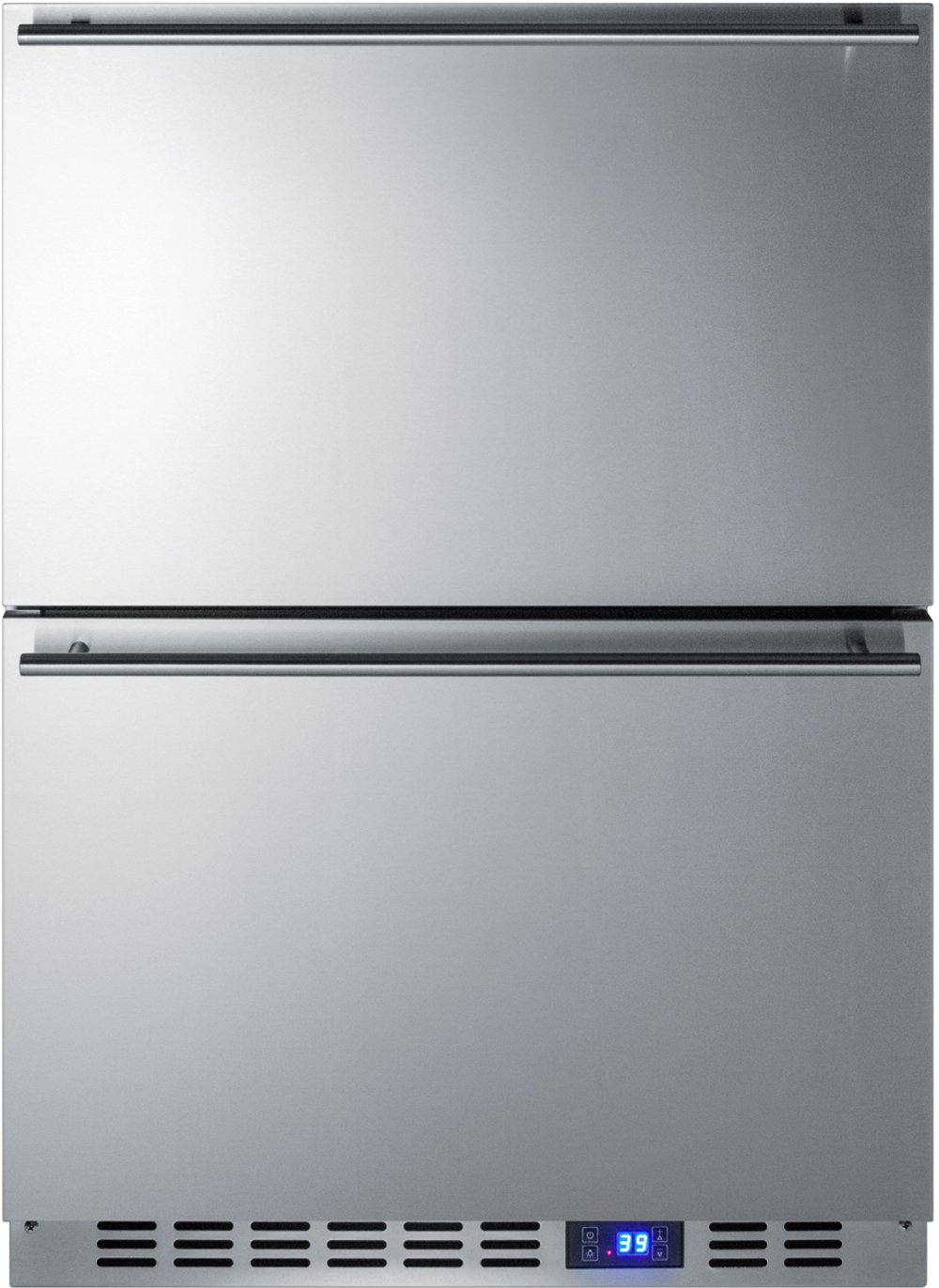 Summit 24 Wide Built-In 2-Drawer Refrigerator - Stainless Steel