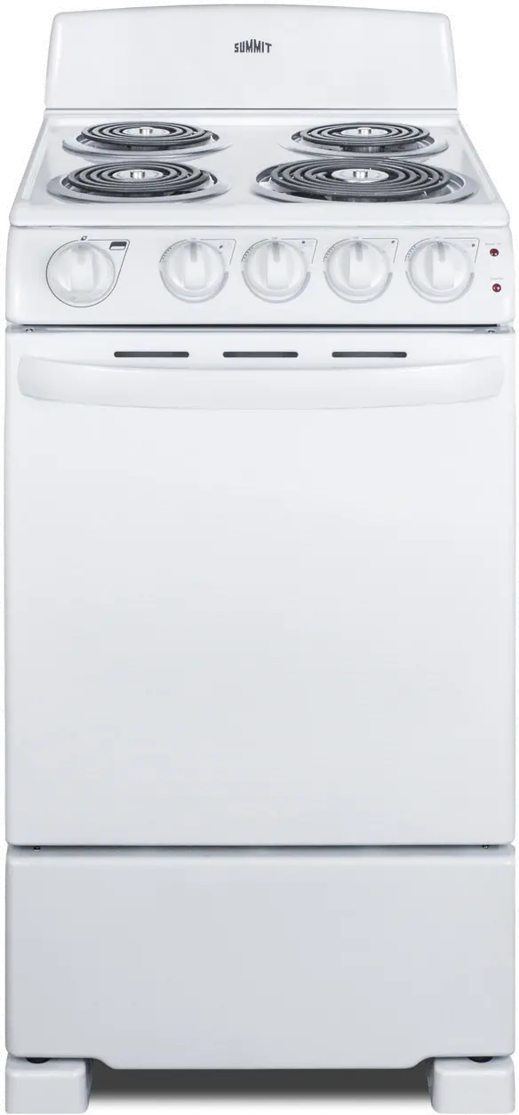 Photos - Cooker Summit Appliance Summit 2.3 cu ft Electric Coil Range - White 20 Inch RE20