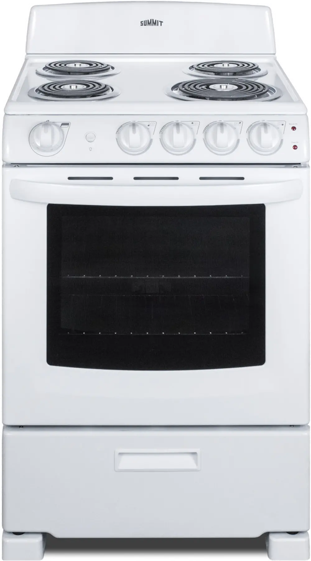Summit 2.9 cu ft Electric Coil Range - White 24 Inch-1