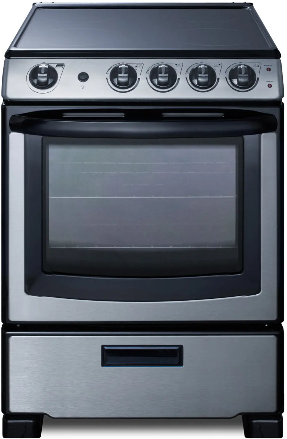 Summit 2.9 cu ft Electric Range - Stainless Steel 24 Inch-1