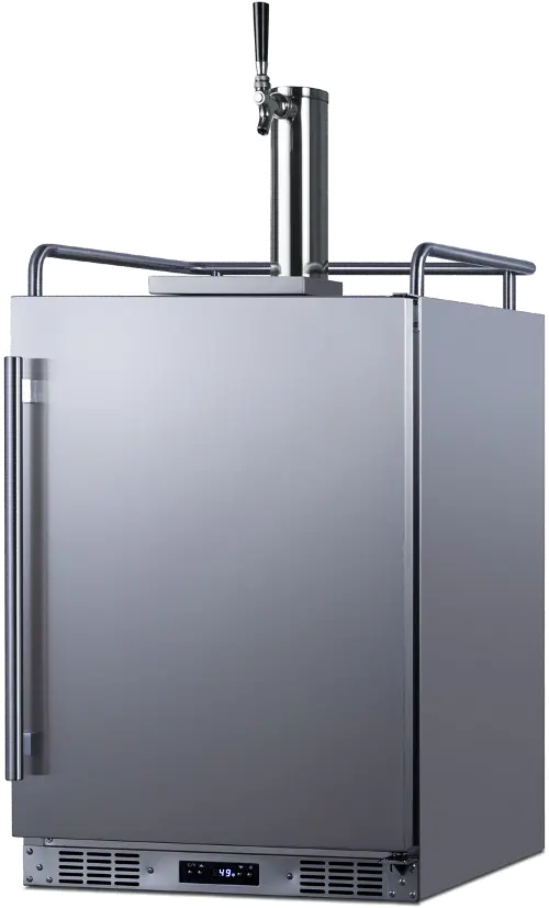 EdgeStar Twin Tap 20 In. Full Size Beer Keg Dispenser With Low Temperature Settings In Black Kc2000twin