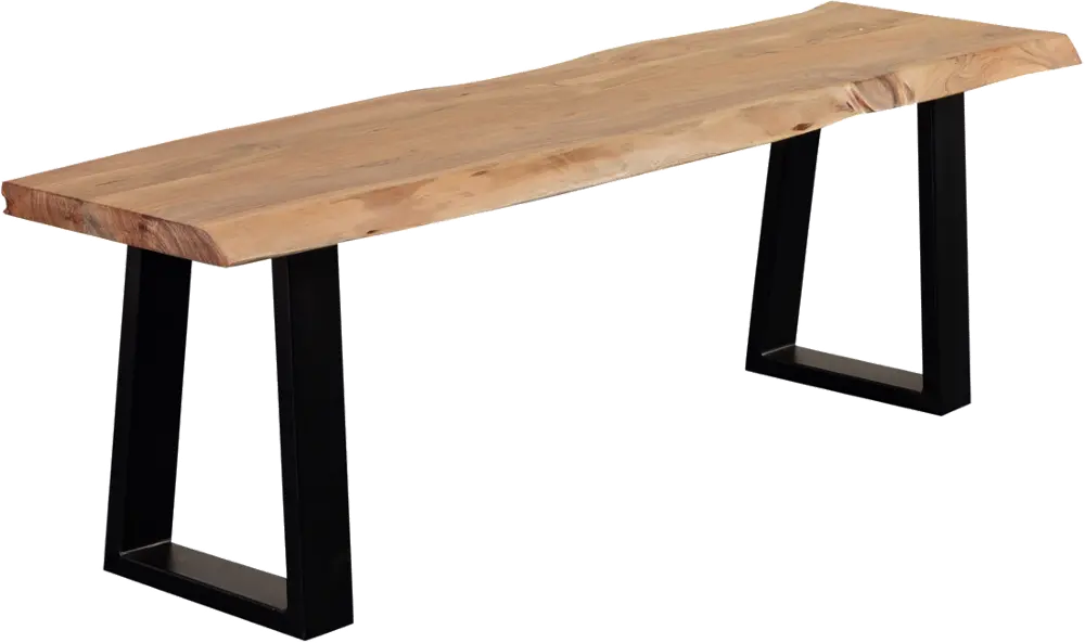 Manzanita Natural Wood and Iron Dining Bench-1