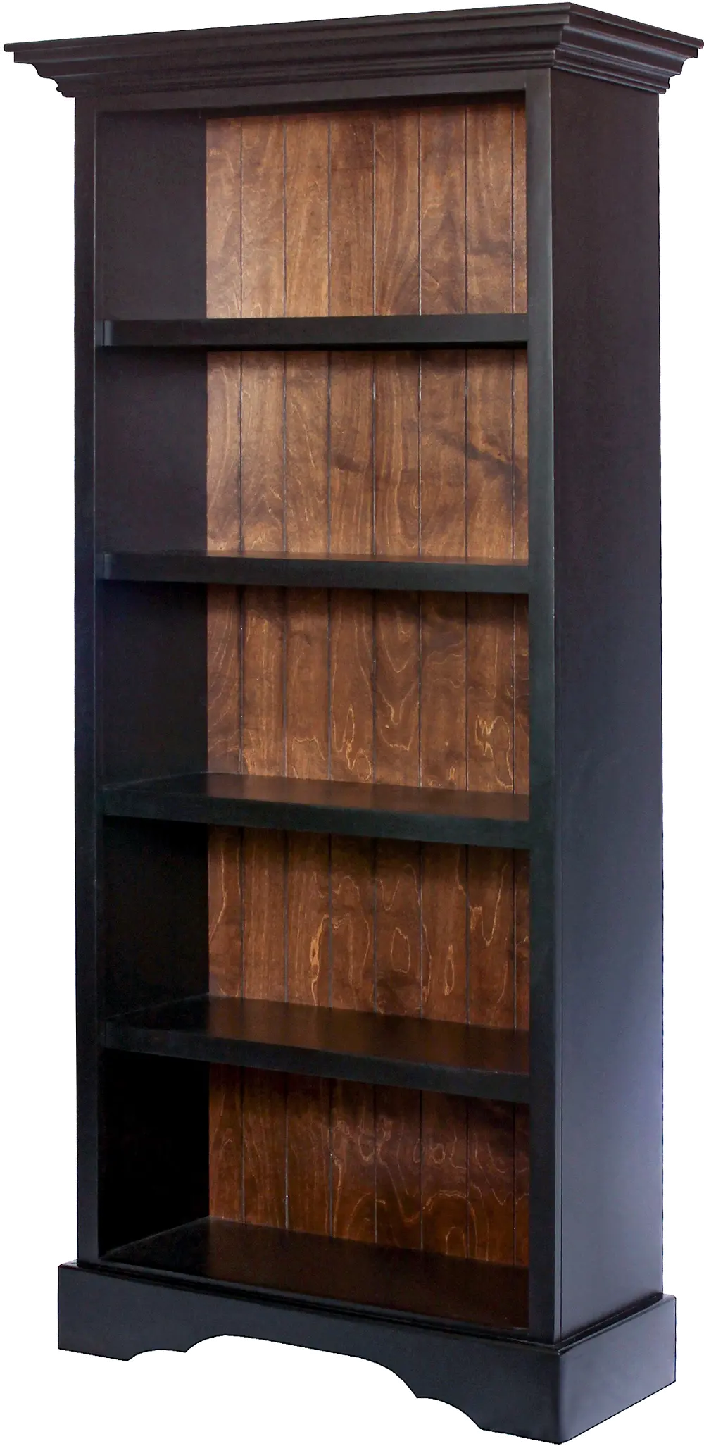Eton 75 Inch Black Oak Bookcase-1