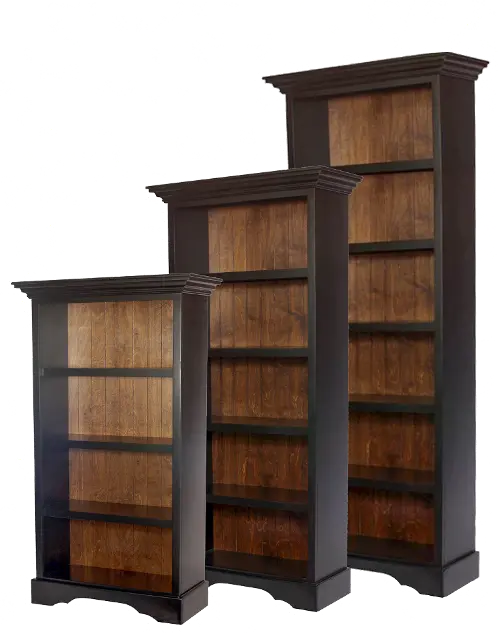 Eton 75 Inch Black Oak Bookcase