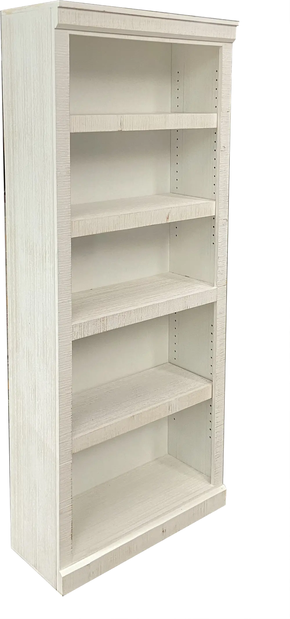 Delta 72 Inch Rustic White Bookcase-1