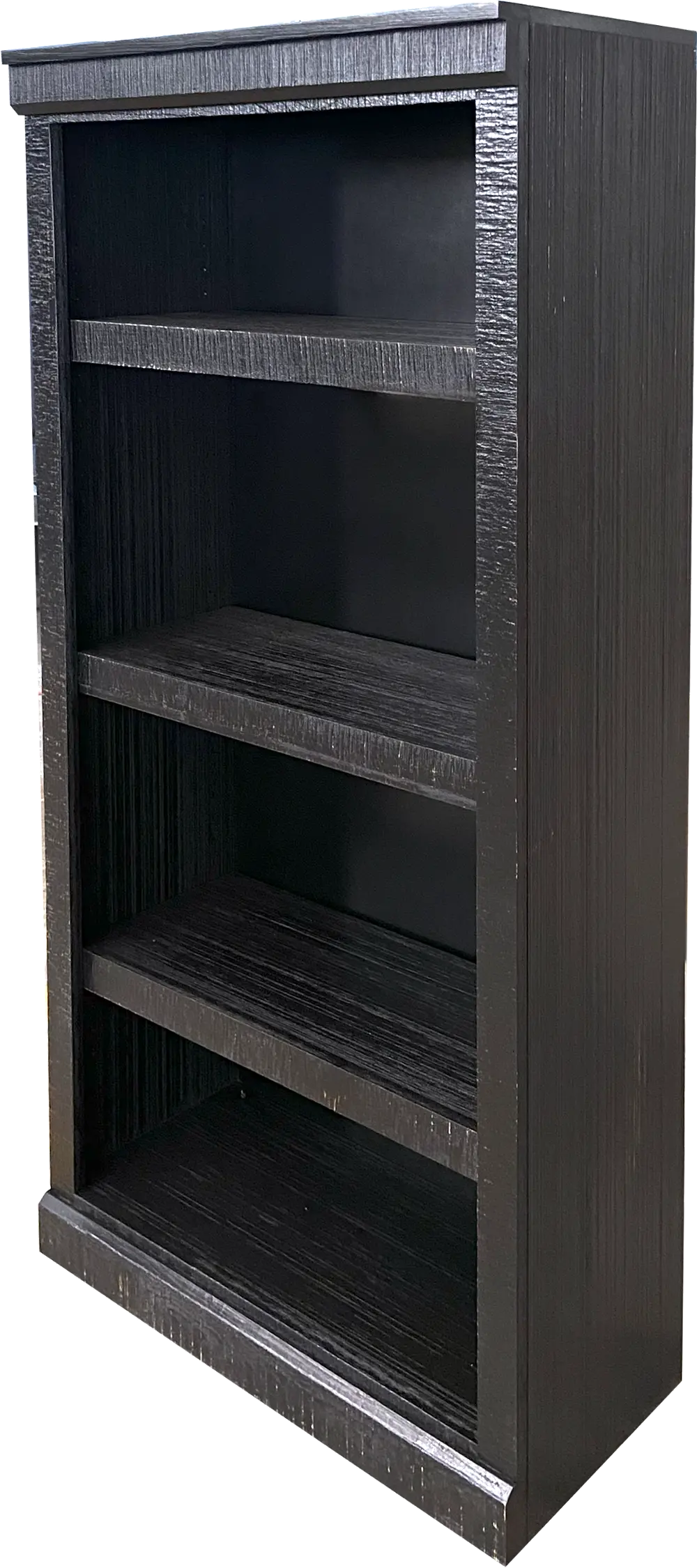 Delta 60 Inch Rustic Black Bookcase-1