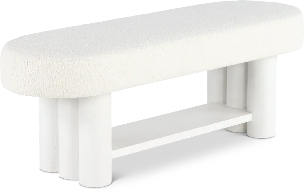 Geneva White Bed Bench-1