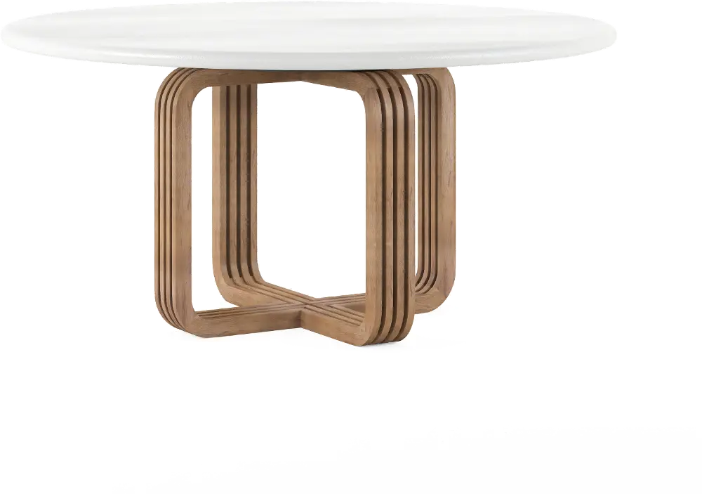 Portico Oak and Glass Round Dining Table-1