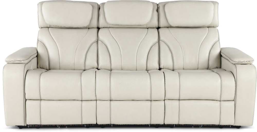 Arya Putty Power Reclining Sofa with Power Headrests and Massage