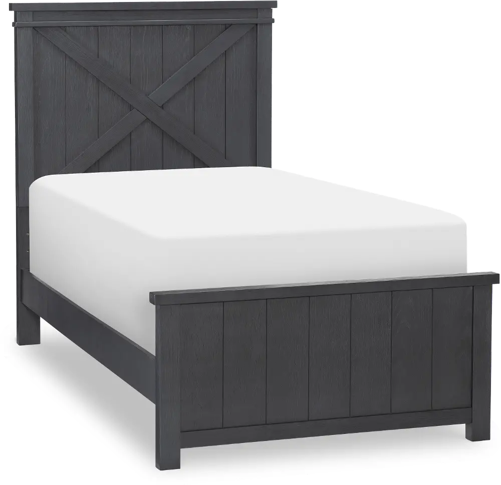 Flatiron Black Twin Bed with Trundle-1