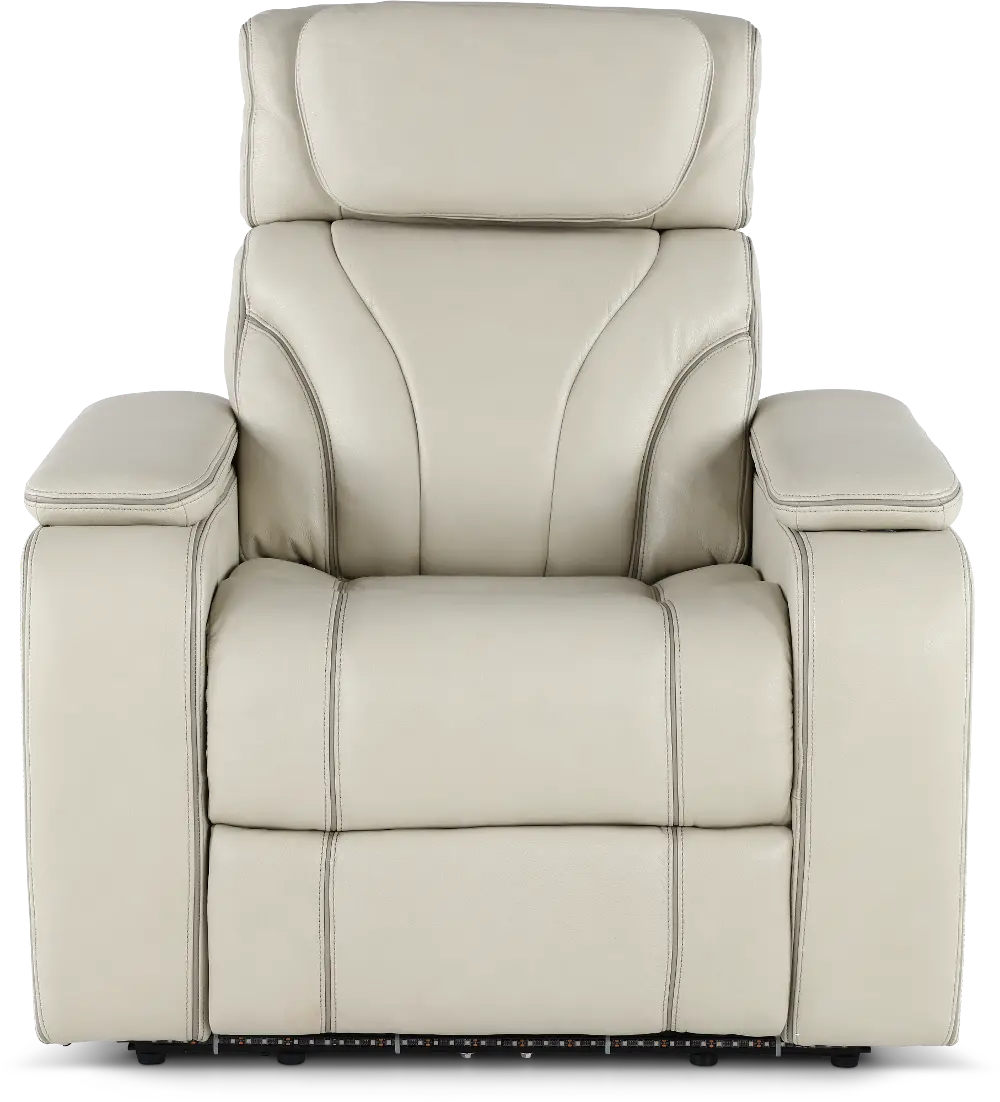 Arya Putty Power Recliner with Power Headrests and Massage-1