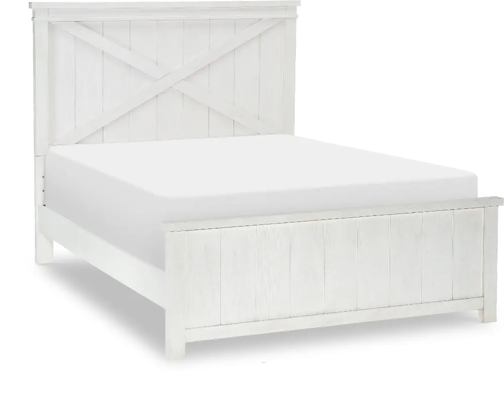 Flatiron White Full Bed with Trundle-1
