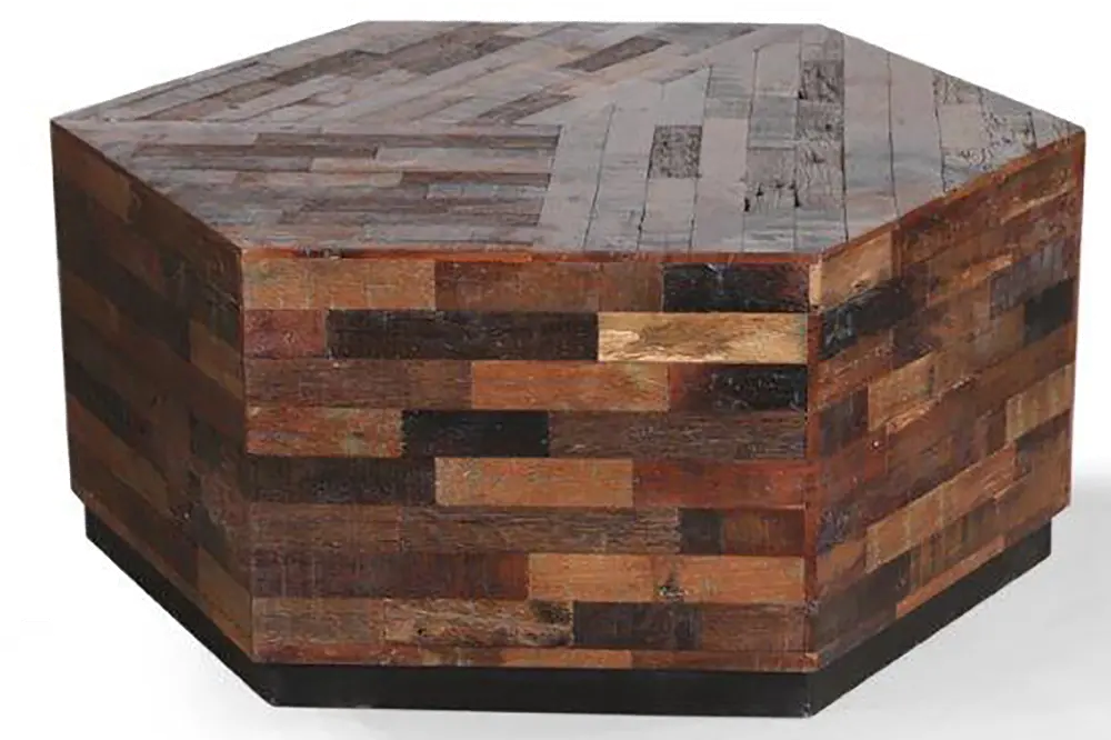 Upton Rustic Brown Coffee Table-1