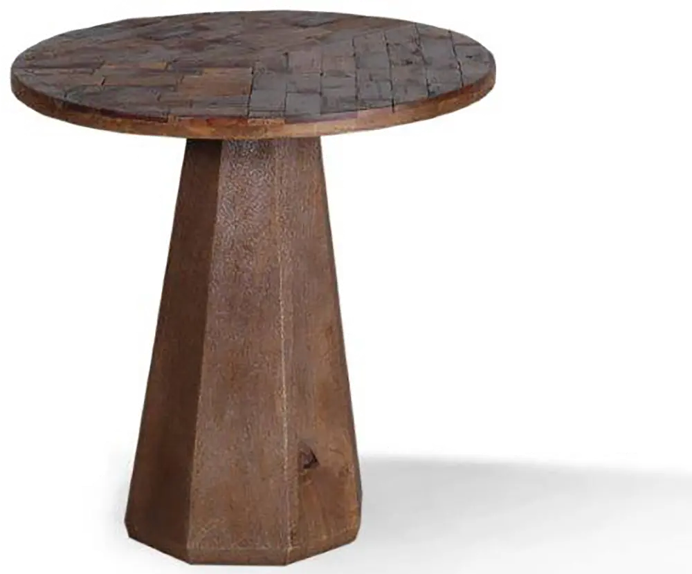 Upton Rustic Brown End Table-1