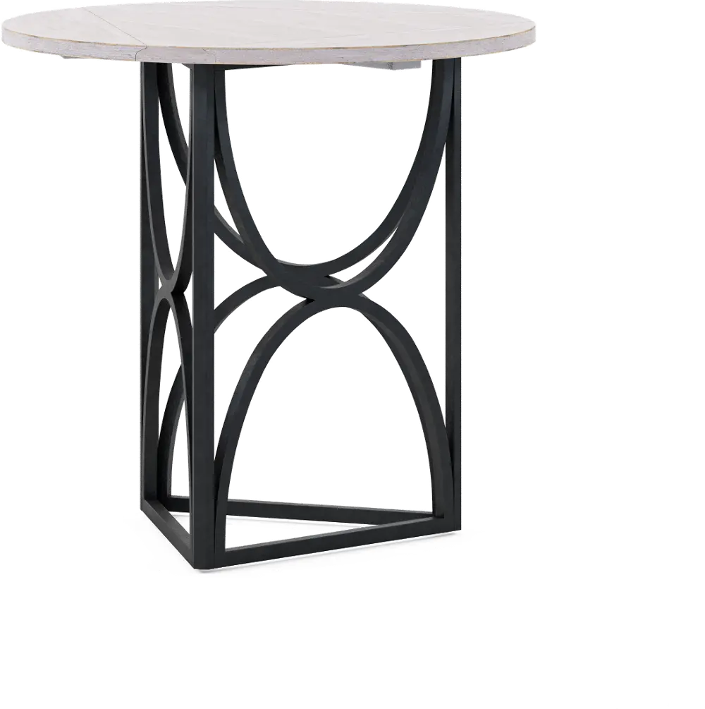 Aldean Black and White Chairside Table-1
