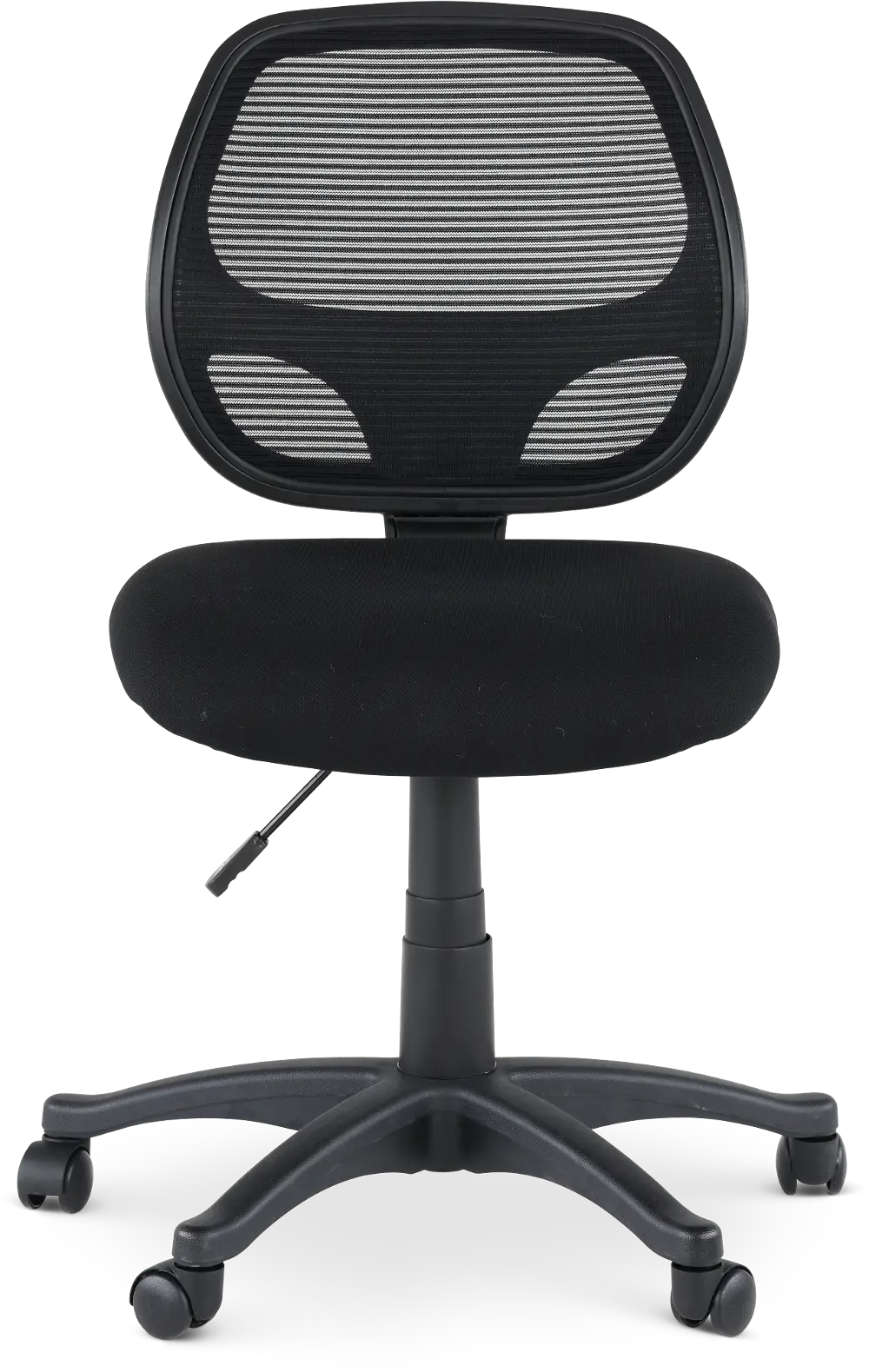 Black Mesh Armless Office Chair-1