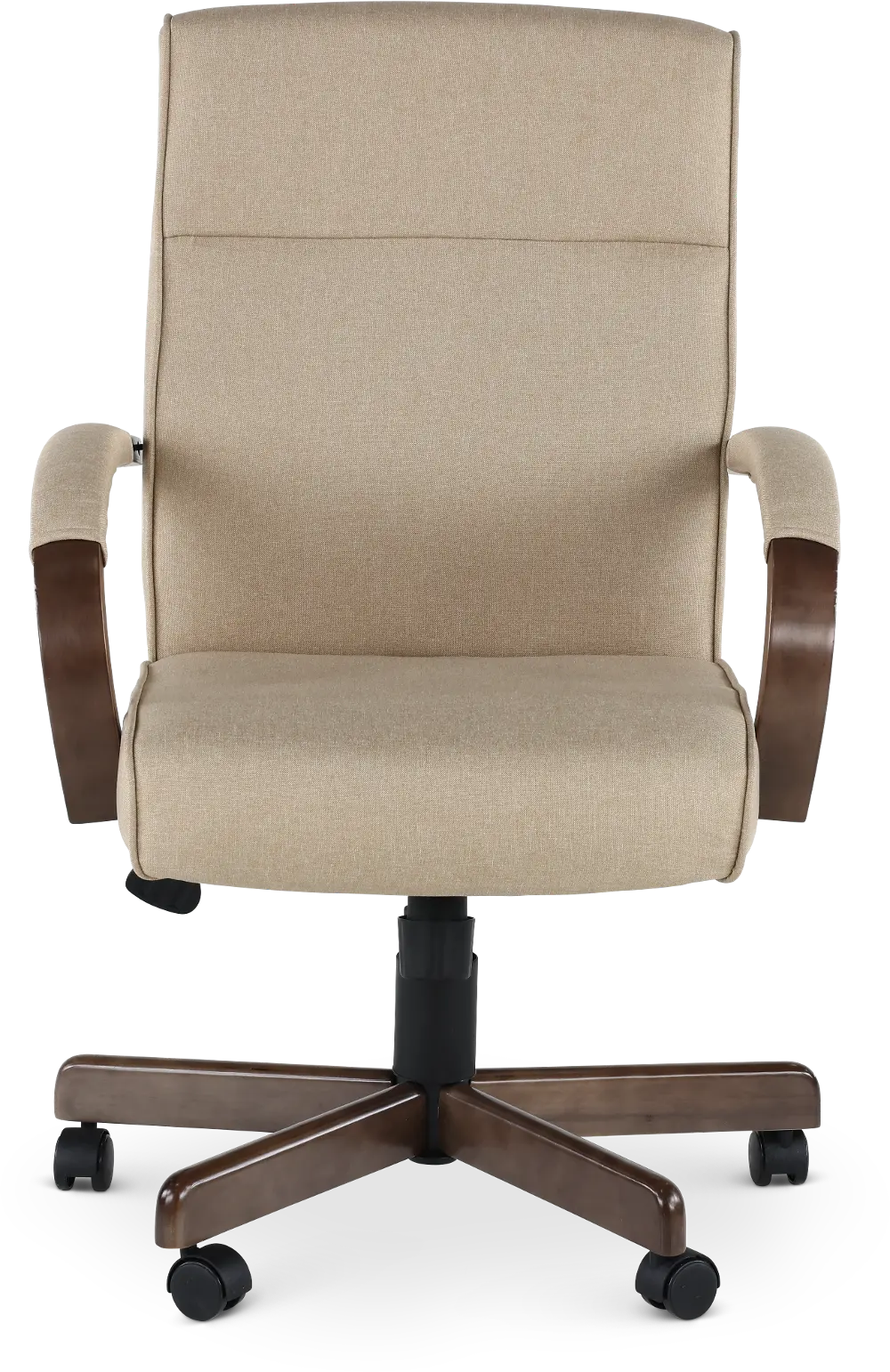 Driftwood Beige Fabric Swivel Office Chair-1