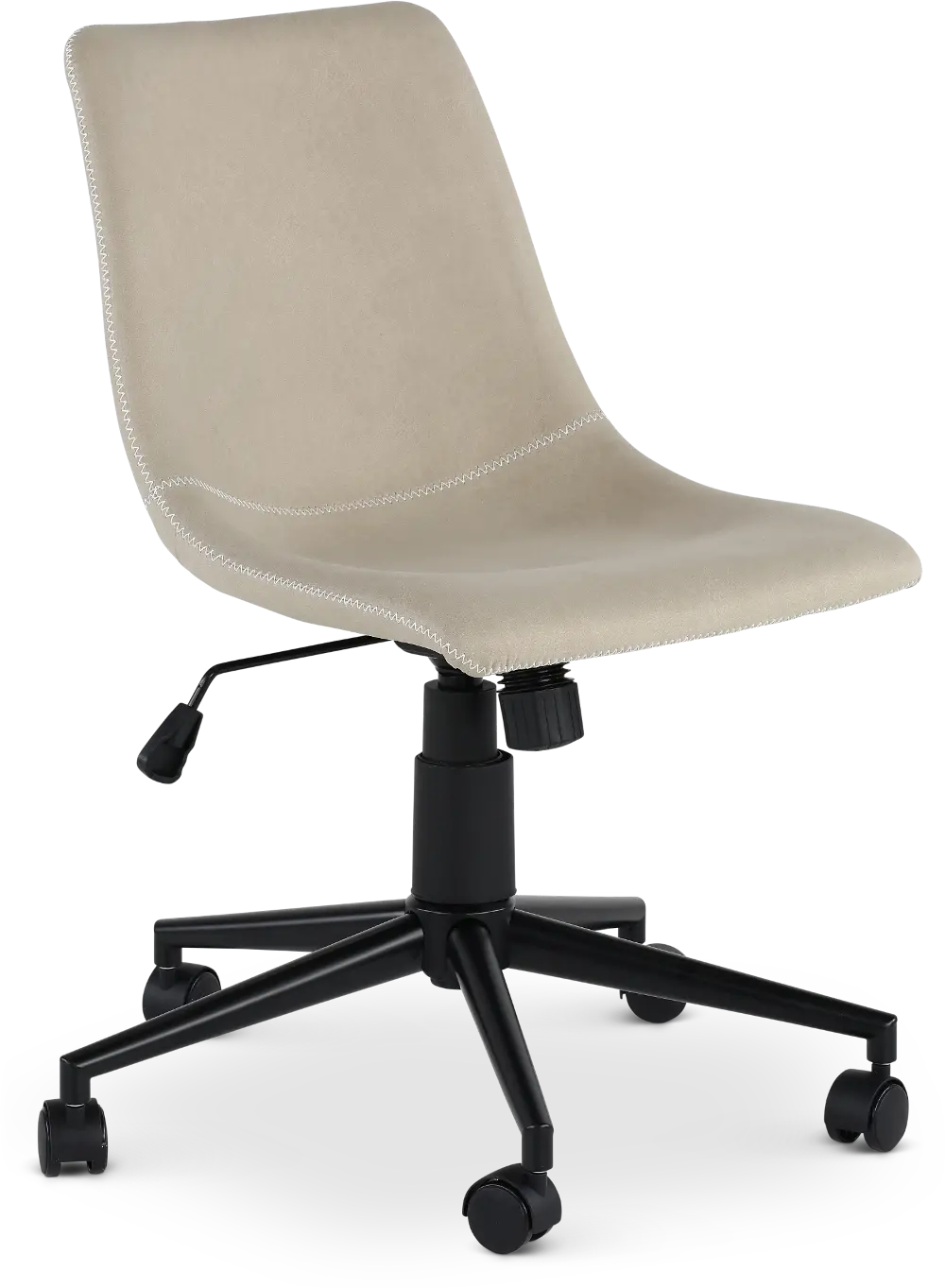 Beige Swivel Scoop Chair-1