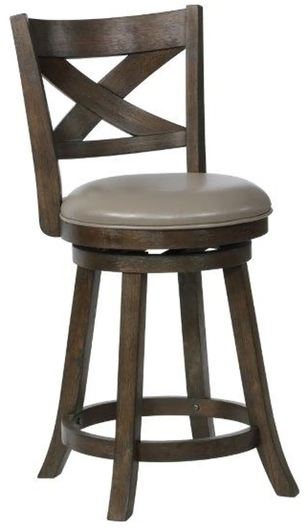 Kipper Brown and Gray Swivel Counter Height Stool-1