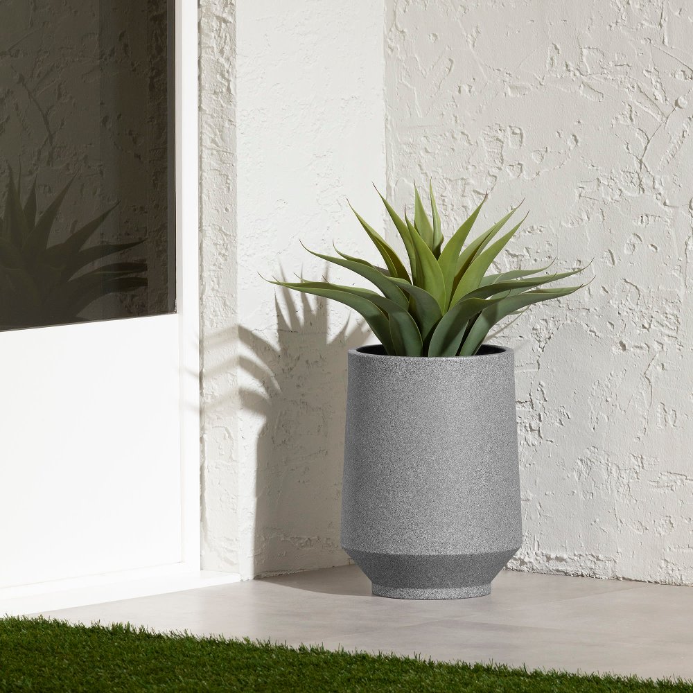 Dalya Mottled Gray 16 Outdoor Planter